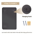 thumbnail image 6 of BEAUTYPEAK 26"x38" Wall Mirror Rounded Corners Hanging Vanity Mirror Black, 6 of 8