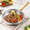 With lid-11.02in, variant on 11.81in Titanium Hammered Frying Pan With Lid, Durable Non-Stick Cookware For All Stovetops