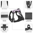 thumbnail image 6 of Lsque Violets Flowers Dog Harness, No-Pull Pet Harness with 2 Leash Clips, Adjustable Soft Padded Dog Vest with Easy Control Handle for Large Dogs-Medium, 6 of 9