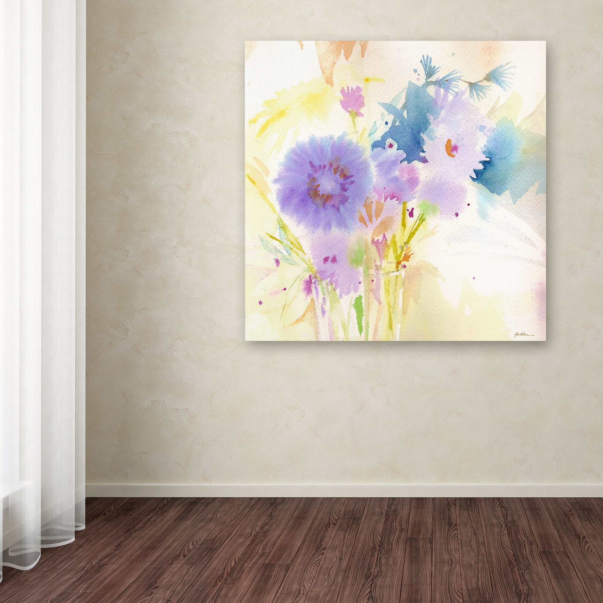 Trademark Fine Art "Mixed Blue Bouquet" Canvas Art by Sheila Golden