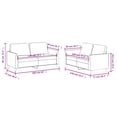 thumbnail image 4 of vidaXL 2 Piece Sofa Set with Cushions Black Faux Leather, 4 of 6