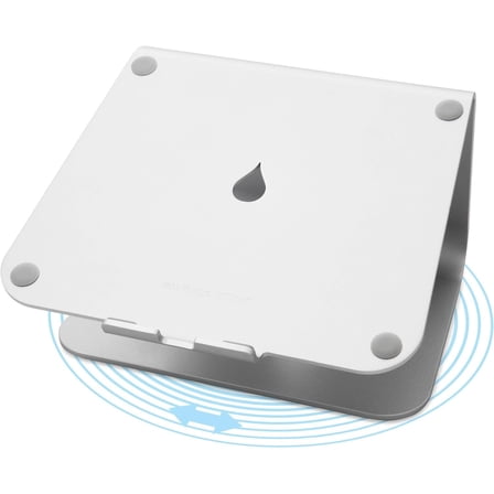Laptop Stand with Swivel Base, Silver
