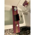 thumbnail image 5 of Stumps Custom Wood Experience Ultimate Relaxation with a Handcrafted Purple Heart Wood Bathtub Tray 42-43 Inches Length x 6-9 Inches Width Cup Slot, 5 of 5