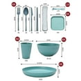 thumbnail image 2 of Unbreakable Dinnerware Sets Camping Plates And Bowls Set Plastic Picnic Dinner Sets, 2 of 4