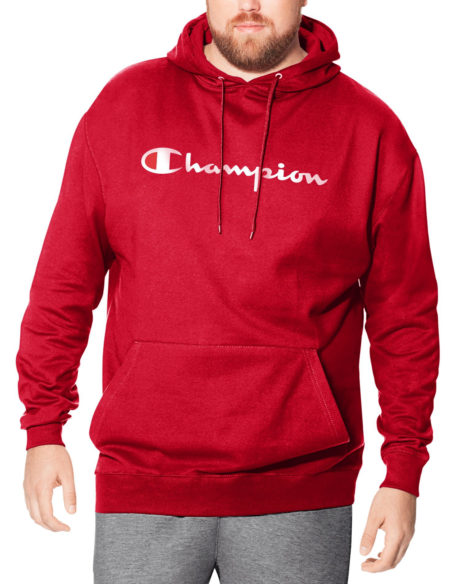 champion red hoodie mens
