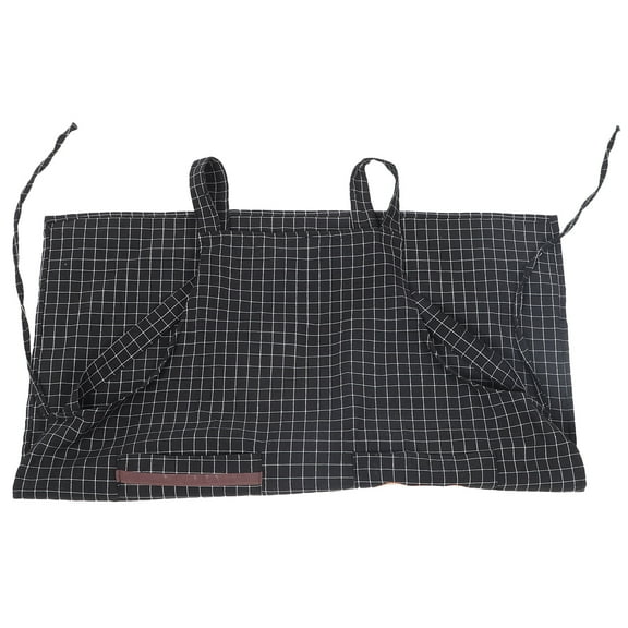 HONMEET Server Apron Women Black Polyester Cotton Canvas 1Set for Storage