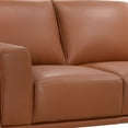thumbnail image 4 of Leather Upholstered Loveseat with Track Arms and Contrast Stitching,Pink, 4 of 5