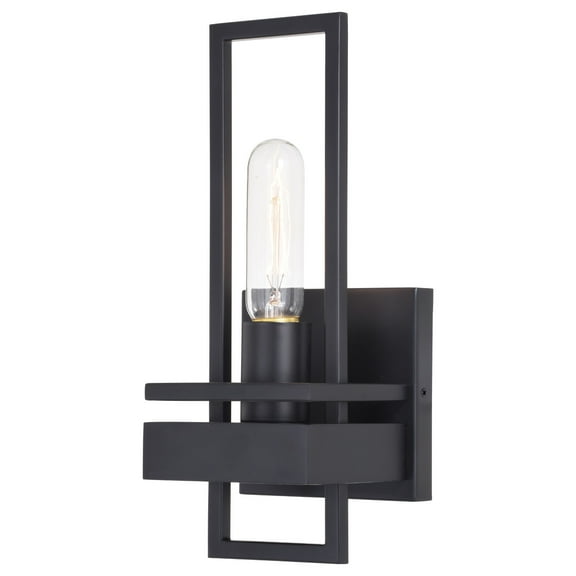 Marquis 1 Light Matte Black Contemporary Wall Sconce