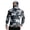 D_ Camouflage, variant on Men's Gradient Woodland Camo Zip-Visor Pullover, Loose Tough Quick-Dry Hooded Top, Elastic Thumb Cuffs for Creek Fishing Multicolor S