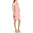 thumbnail image 3 of VINCE CAMUTO Womens Coral Zippered Textured Tie Neck Lined Sleeveless Halter Short Party Shift Dress 6, 3 of 4