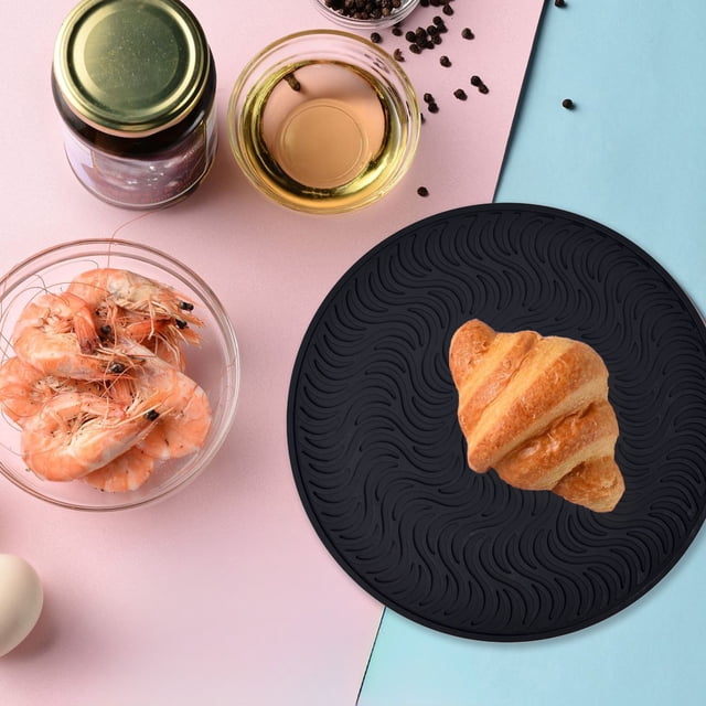 Geometric Silicone Hot Pot Mat | Heat Resistant Insulated Placemat | Waterproof Oil Proof Kitchen Trivet | 8x8 Inch Multicolor Non-Slip Table Protector