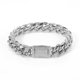 thumbnail image 1 of Pulsera con hebilla de solapa de circón para hombres y mujeres, cadena cubana de acero inoxidable, chapado en oro, joyería de pulsera de titanio, Hip Hop, 12mm Fivean unisex, 1 of 2