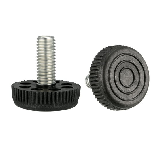 Unique Bargains Furniture Levelers, 11mm to 25mm Adjustable Height M10 x 25mm Threaded, 4Pcs