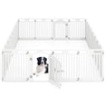 thumbnail image 1 of Costway 16-Panel 32" Tall Plastic Dog Panel with Securing Locking Door for Medium, 1 of 8