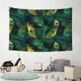 thumbnail image 6 of Easygdp Peacock Feathers2 Tapestry Wall Hanging, Wall Tapestries for Bedroom Aesthetic Living Room Office Decor 60x40in, 6 of 8