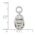 thumbnail image 2 of 925 Sterling Silver Solid Polished Not engraveable Enameled Shoe Charm 23x10mm Wide Pendant Necklace for Women, 2 of 2