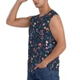 thumbnail image 3 of Disketp Colorful Flowers Sleeveless Tshirts For Men, Muscle Shirts For Men Dry Fit Tank Top-X-Large, 3 of 8