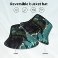 thumbnail image 2 of Yiaed Underwater Dinosaur Shark Print Reflective Stripe Bucket Hat Unisex Funny Outdoor Fisherman Cap Beach Sun Hat, 2 of 5