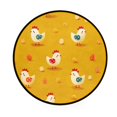 thumbnail image 2 of 36.2 Inch Round Floor Mat Cartoon Chickens Pattern Carpet Decor Rug for Living Room Bedroom, 2 of 6