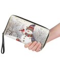 thumbnail image 3 of Jeiento Xmas Wristlet Wallet for Women Christmas RFID Blocking Credit Card Holder for Women Cute Snowman Slim Thin Leather Ladies Purse Clutch Card Holder Wallets with Card Slots Gifts for Her, 3 of 7