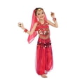 thumbnail image 3 of Hiijoy Big Girls Belly Dance Clothes Set Stage Performance Outfits for Kids, Sizes 7-8Y, 3 of 4