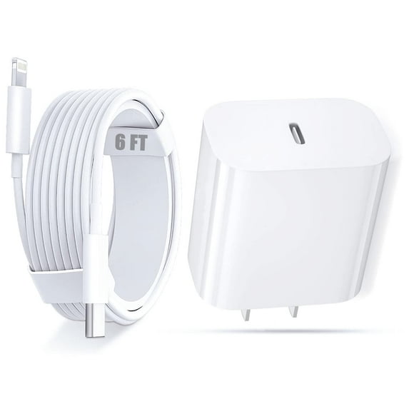 iPhone Fast charger,iPhone charger Fast charging 20W PD Fast charger Type c Power Wall charger Block with Apple MFi certified 6FT USB c to Lightning cable compatible iPhone 141312 11Pro MaxProXR