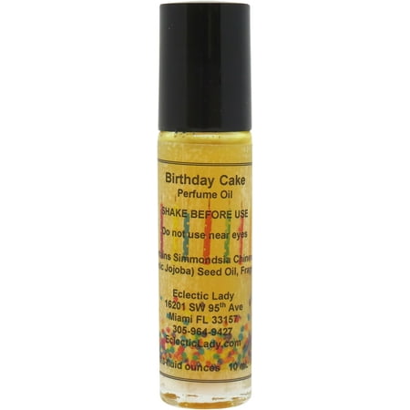 Birthday Cake Perfume Oil 0.3 Oz Portable Roll-On Fragrance