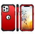 thumbnail image 2 of Dteck Case for Apple iPhone 13 Pro Max 6.1-inch,Shockproof Rubber Case 3-Layer Protection Armor Hybrid Hard Phone Back Cover for iPhone 13 Pro Max,Red, 2 of 6