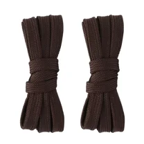 2pair Double Layers Flat Shoe Laces Dark Brown for Sneakers 45 54 60 63 72 Inch