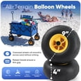 thumbnail image 6 of Sekey Heavy Duty Beach Wagon 200L Capacity, 9" Sand-Proof Wheels, 6 of 8