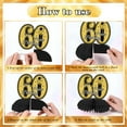 thumbnail image 4 of 10 Pcs 60th Birthday Decoration for Men Women 60th Birthday Table Decorations Cheers to 60th Birthday Honeycomb Centerpieces Cake Topper 1965 Table Topper Black and Gold 60th Birthday Party Favors, 4 of 7