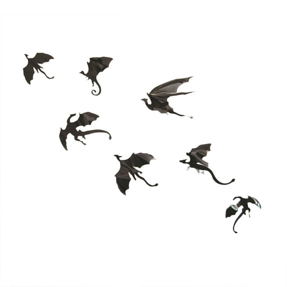 Ayyufe Halloween Decorations Halloween Home Decor 7Pcs/Set Halloween Flying Dragon Gothic DIY Fantasy Wall Art Decals Decoration