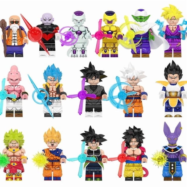 Figuras de Bloques de Construcción Aventura Animal – 16 Piezas Set de Héroes Animados con Personajes Coloridos para Niños y Niñas