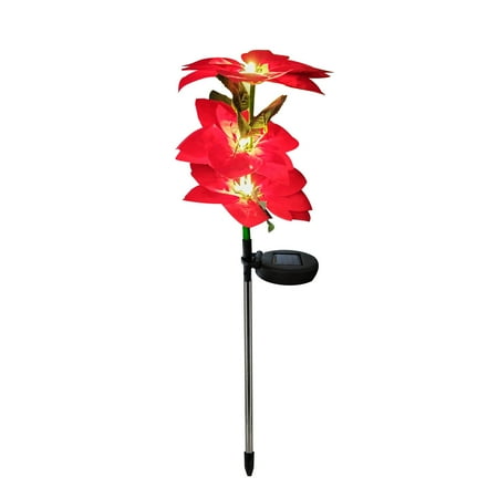 

Solar Light Poinsettia Lawn Lamp Lantern Waterproof Creative LED Decoration