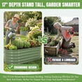 thumbnail image 3 of Galvanized Raised Garden Bed Kits, 4x2x1.4FT Metal Raised Beds Outdoor for Gardening, 17'' Tall Large Steel Raised Planter Bed for Vegetables &  Patio Ground Planter Box - Green, 3 of 6