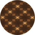 thumbnail image 1 of Ahgly Company Machine Washable Indoor Round Transitional Mahogany Brown Area Rugs, 5' Round, 1 of 7