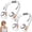 White*2, variant on Neck Air Conditioner Fan, Portable Neck Fan with Dual Airflow, Bladeless Wearable Personal Cooler, Rechargeable Hands Free 3 Speeds, 360° Twistable Neck Cooler for Travel Outdoor Office
