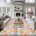 thumbnail image 4 of Easter Eggs Area Rug 5x7 Washable Rug Non Slip Colorful Eggs Spring Flowers Leaves Rustic Blue Large Area Rug Soft Stainresistant Indoor Floor Carpet for Living Room Bedroom Home Office Dining Room, 4 of 8
