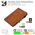thumbnail image 4 of Allytech Smart Case for Fire HD 10(11th Gen 2021), Fire HD 10 Plus Cover 2021, Vegan PU Leather Anti-Shock Multi-Angle Stand Back Shell Auto Wake Sleep Wallet Case for Fire HD 10.1 inch 2021, Brown, 4 of 7