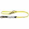 MSA Workman Single Leg Shock-Absorbing Tie-Back Lanyard With LC Harness Connection And LC Anchorage Connection
