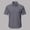 Gray, variant on Mens Button Down Short Sleeve Shirt Casual Breathable Stretch Shirts Loose Solid Color Beach Summer Tops Light Yellow Size S