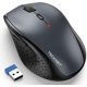 thumbnail image 2 of TECKNET Wireless , 2.4G USB Computer  with 6-Level Adjustable 4800 DPI, Silent Quiet Click，30 Months Battery, Ergonomic Grips, 6 Buttons Portable for PC, Chromebook,  - Grey, 2 of 7