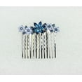 thumbnail image 2 of Faship Gorgeous Dark Blue Rhinestone Crystal Floral Small Hair Comb, 2 of 4