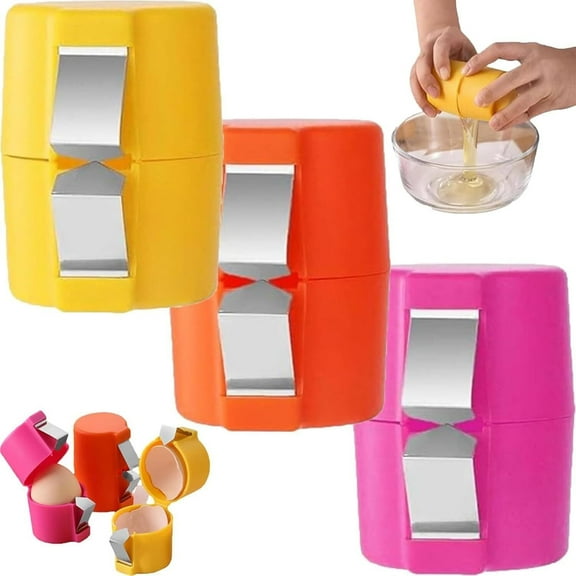 LQQBOX Egg Shell Opener 3 Pcs, egg peeler tool egg separator for Raw eggs,Egg Cracker Tool for Hard-Boiled Eggs,Stainless Steel Quickly Cutting Off Eggs shell cutter for Baking Kitchen Gadgets