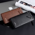 thumbnail image 2 of Bolso de mano de negocios Cartera de hombre Bolso de mano con cremallera larga Bolso para teléfono móvil Bolso de hombre, 2 of 5