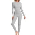 thumbnail image 5 of Charmo Thermal Underwear Sets for Women Thermal Athletic Outfit Sets Clothes Winter Skiing Quarter Zip Activewears, 5 of 8
