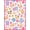 Pink, Pattern 5, variant on ODIKA 4'x6' Machine Washable Non-Slip Area Rug, Whimsical Zoo Parade Featuring Friendly Giraffes and Playful Monkeys High Traffic Rug, Pink, 682378