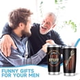 thumbnail image 2 of Gifts for Dad Men Grandpa, Birthday Gifts for Men Unique, Best gifts for men,That''s What I Do I Fix Stuff, Funny Gifts Ideas for Coworker Mechanic, 20 Oz Travel Tumbler With Lid And Straws, 2 of 6