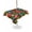 Red, variant on Outdoor Table Cloth with Umbrella Hole and Zipper, Flower Waterproof Square Tablecloth 60"x60", Red Blue Yellow Colorful Mexico Tribal Washable Table Cover for Outside Party Patio Picnic