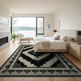 thumbnail image 3 of ODIKA 9'x12' Washable Area Rug Cow Contrasted Print Block Assembly Rectangular Pick Farm Large for Master Suite, California King, Under Bed, Non-Shedding, Easy Care, 3 of 7